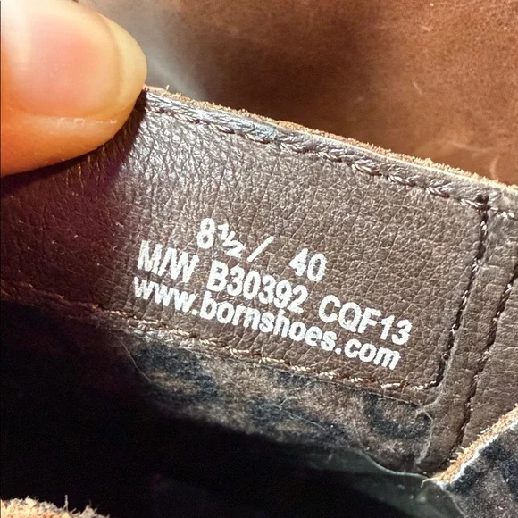 Born Dark Brown Leather Lace Up Moto Boots NWOT SZ 8.5 - Picture 3 of 14